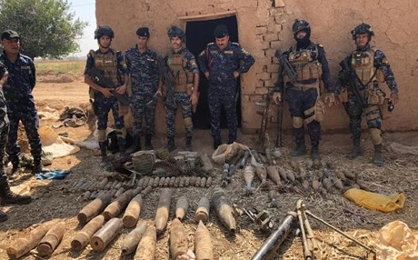 الشرطة العراقية تعثر على 100 عبوة ناسفة جنوبي كركوك