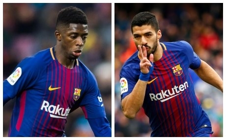 برشلونة يتلقى صفعتين متتاليتين بإصابة سواريز وديمبلي