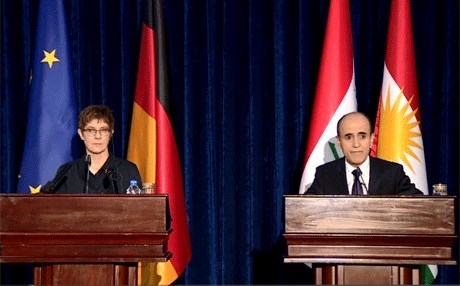 وزيرة الدفاع الألمانية لقوات البيشمركة: لن ننسى أنكم حاربتم الإرهاب وحافظتم على أمن أوروبا