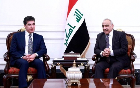 عادل عبدالمهدي ونيجيرفان البارزاني يبحثان علاقات بغداد وأربيل والأوضاع التي يشهدها العراق