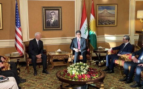 مايك بنس لنيجيرفان البارزاني: ندعم قيادتكم لإقليم كوردستان