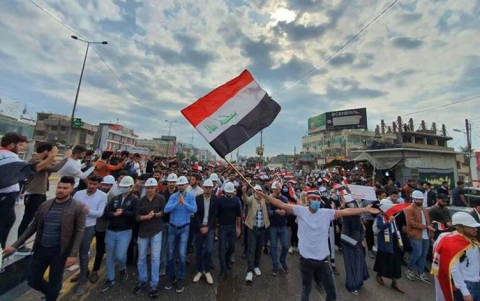 احتجاجات العراق تدخل شهرها الثاني