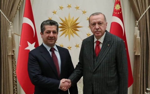 أردوغان يستقبل مسرور البارزاني في القصر الرئاسي بأنقرة