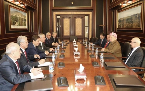 الرئيس البارزاني ووفد المجلس الوطني يبحثان محاولات التغيير الديموغرافي في كوردستان سوريا