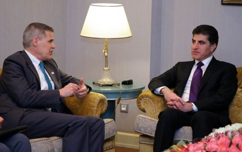 رئيس إقليم كوردستان والسفير الأمريكي في بغداد يؤكدان على حماية استقرار العراق