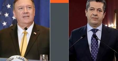 بعد إطلاق صواريخ إيرانية على أربيل والأنبار.. بومبيو يتصل بمسرور البارزاني