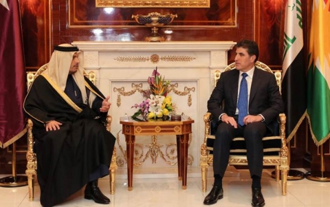 نيجيرفان البارزاني لوزير خارجية قطر: العراق بحاجة إلى دعم الحلفاء لمواجهة خطر بروز الإرهاب