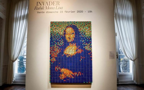 فرنسا.. لوحة موناليزا من مكعبات 