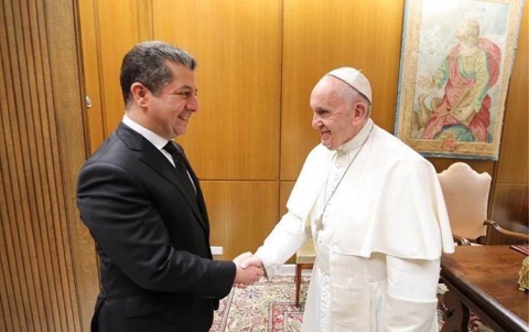 مسرور البارزاني يناقش التعايش المشترك بإقليم كوردستان مع بابا الفاتيكان