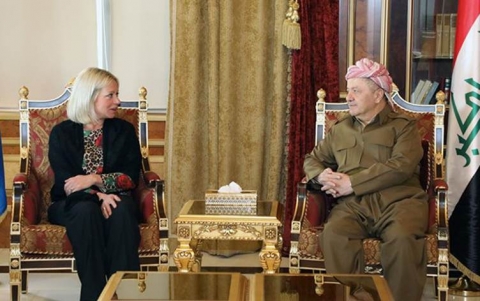 مسعود البارزاني وبلاسخارت يؤكدان على دور الأمم المتحدة في دعم العملية السياسية بالعراق