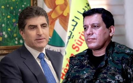 قائد قوات سوريا الديمقراطية يشكر استجابة رئيس إقليم كوردستان للمساعدة في مكافحة كورونا