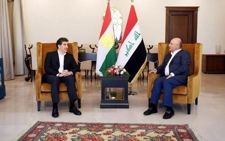 الرئيس العراقي ورئيس إقليم كوردستان يؤكدان على حل الخلافات وتأمين معيشة المواطنين