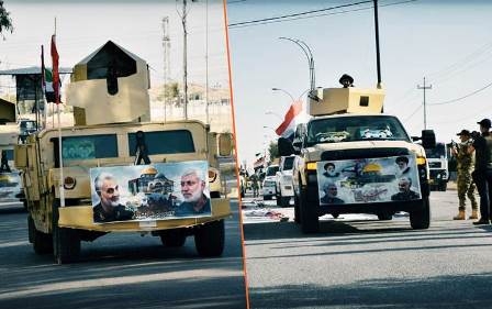  الحشد الشعبي يستعرض في كركوك بـ