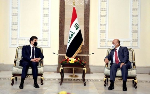 رئيسا الجمهورية وإقليم كوردستان يؤكدان على حل المسائل العالقة والتنسيق المشترك بين بغداد وأربيل