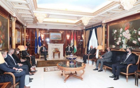 رئيس إقليم كوردستان يجتمع مع وزير الخارجية الفنلندي