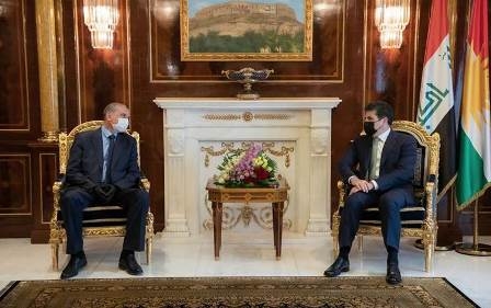 نيجيرفان بارزاني وعثمان الغانمي يؤكدان أهمية السيطرة على تحركات داعش في الحدود العراقية السورية