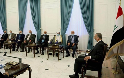 الكاظمي خلال استقباله وفداً من الأعظمية: عازم على إطلاق حملة كبرى لإعمار بغداد