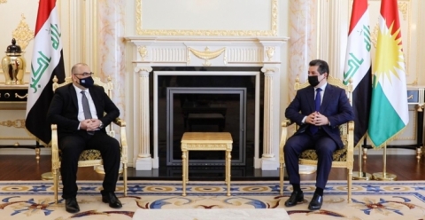 رئيس حكومة إقليم كوردستان يستقبل وزير الاتصالات العراقي