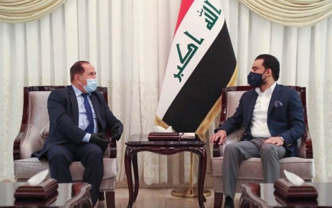 الحلبوسي مستنكراً حرق مقر الديمقراطي وجريمة 