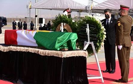 استقبال رسمي لجثمان محافظ أربيل فرست صوفي