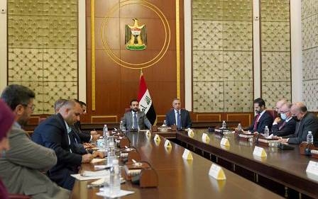 الكاظمي والحلبوسي يبحثان مع وفد إقليم كوردستان آليات التنفيذ 