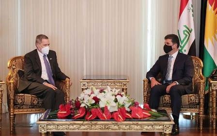 رئيس إقليم كوردستان والسفير الأميركي يؤكدان على أهمية التنسيق بين أربيل وبغداد لاستقرار البلاد