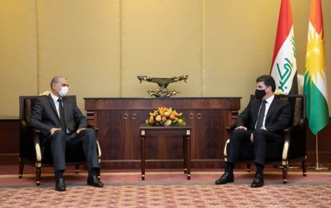 نيجيرفان بارزاني والغانمي يؤكدان علی ضرورة الالتزام باتفاقية سنجار