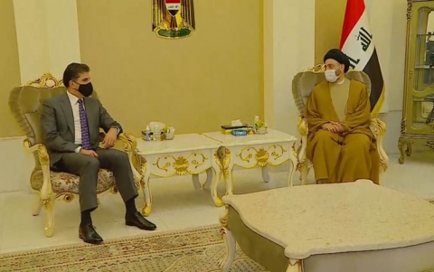 نيجيرفان بارزاني يستهل اجتماعات ثاني أيام زيارته إلى بغداد بلقاء مع الحكيم