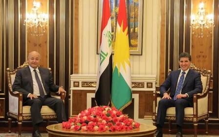 نيجيرفان بارزاني وبرهم صالح يناقشان سبل التمهيد للانتخابات المبكرة وضرورة تجاوزات الصراعات