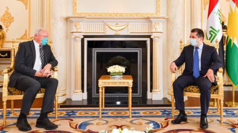 رئيس حكومة إقليم كوردستان يستقبل وفداً أمريكياً برئاسة السفير جيمس جيفري