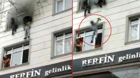 ألقت أطفالها من النافذة لتنقذهم