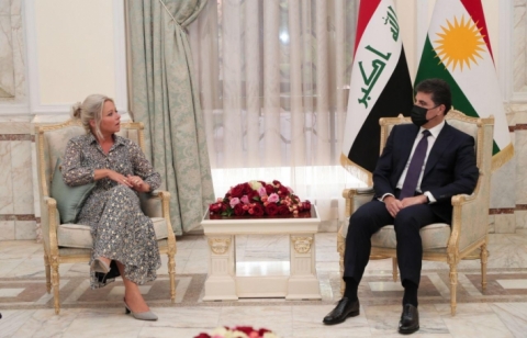 بارزاني وبلاسخارت يبحثان أوضاع كوردستان والعراق