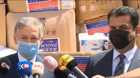 كوردستان تستلم دفعة جديدة من الإمدادات التركية الخاصة بمكافحة «كورونا»