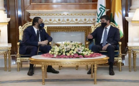 رئيس إقليم كوردستان يستقبل مرشد الطريقة القادرية