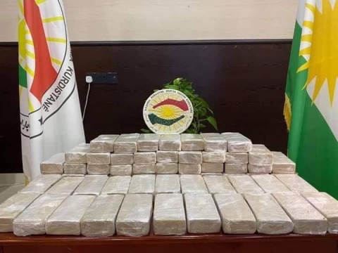 دهوك: القبض على خمسة أشخاص مع 30 كغ من المواد المخدرة