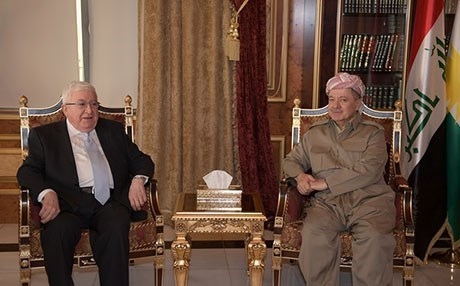 البارزاني ومعصوم يؤكدان على الإلتزام بالحوار البناء لحل المشاكل العالقة بين أربيل وبغداد 