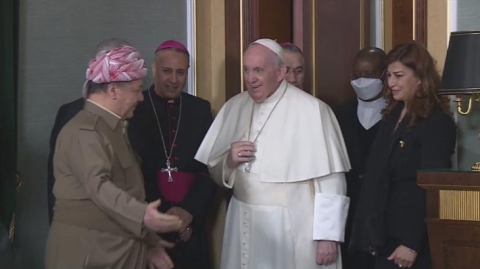 الحبر الأعظم للرئيس بارزاني: شكراً لكم .. كوردستان أصبحت ملاذاً للمسيحيين