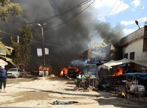 حصيلة تفجير عفرين ترتفع إلى حوالي 200 قتيل وجريح