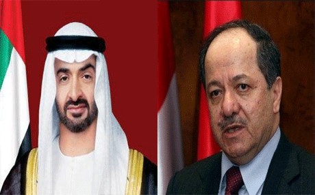 البارزاني يبحث مع ولي عهد ابو ظبي تعزيز العلاقات الاقتصادية بين الاقليم ودولة الامارات