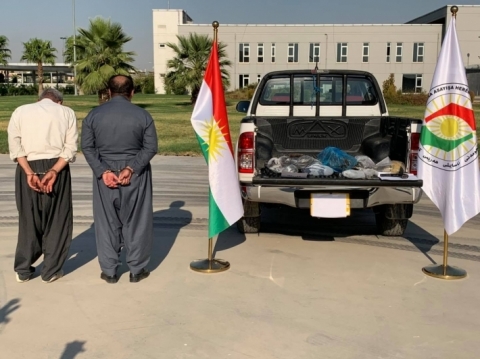 أربيل .. ضبط 25 كيلوغرام من المخدرات ومتهمين اثنين