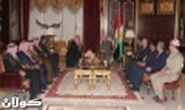 البارزاني بحث مع ابو ريشة الاوضاع السياسية في العراق