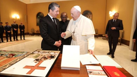 مسرور بارزاني يرحب بزيارة بابا الفاتيكان ويكشف ما أبلغه في لقائهما السابق