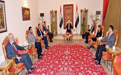 معصوم يبحث مع رؤساء الكتل الكوردستانية في مجلس النواب المستجدات الامنية والمالية