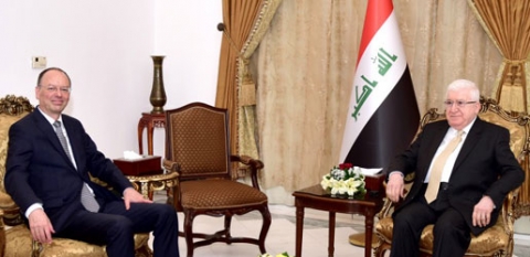 معصوم يدعو المانيا لدعم العراق في ازالة أضرار 