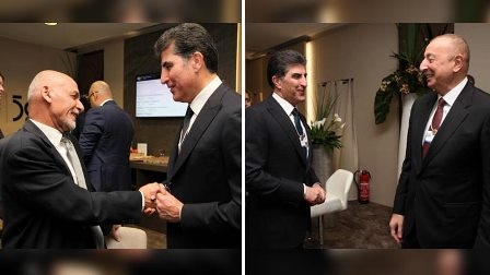 نيجيرفان البارزاني يجتمع مع رئيسي أفغانستان وأذربيجان على هامش 