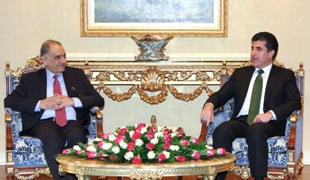 نیچیرڤان بارزاني يستقبل نائب رئيس الوزراء العراقي
