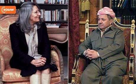 البارزاني يجتمع مع السيدة هيرو