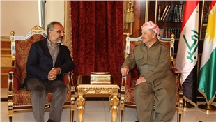 رئيس إقليم كوردستان يستقبل رئيس بلدية آغري