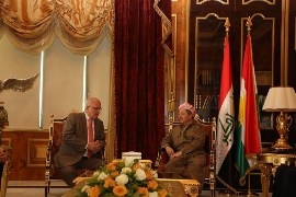 الرئيس بارزاني: قرار المانيا بمساعدة اقليم كردستان عسكريا لم يكن سهلا 