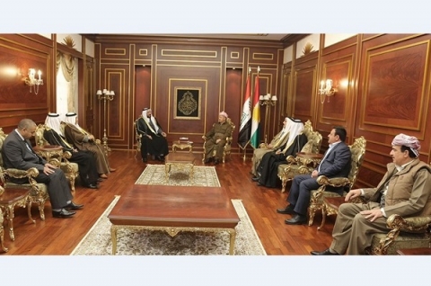 عشيرة الحديديين يطلبون من الرئيس بارزاني الحاق مناطقهم بإقليم كوردستان